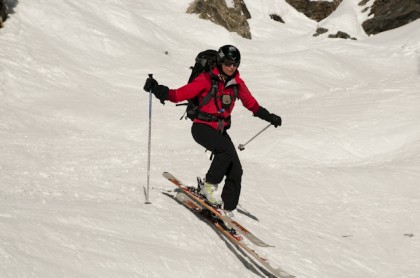 Anna Shekdar in Canyon Leisch, Gressoney.